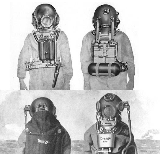 Scuba Diving Gear in History: 1910 - 1912