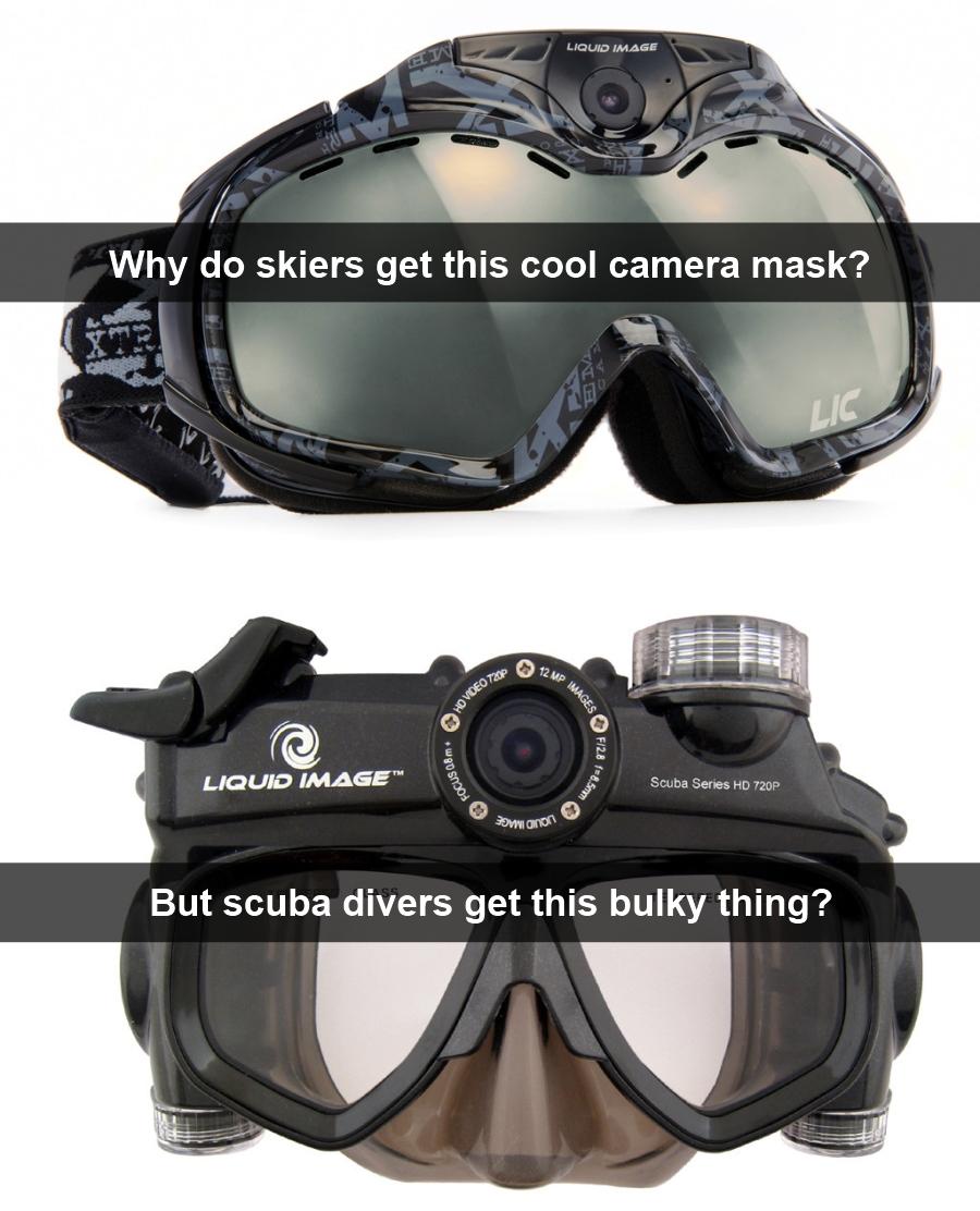 Liquid Image Masks - Ski vs. Scuba