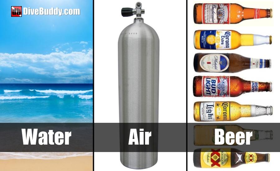 Water, Air, Beer - All a SCUBA diver needs