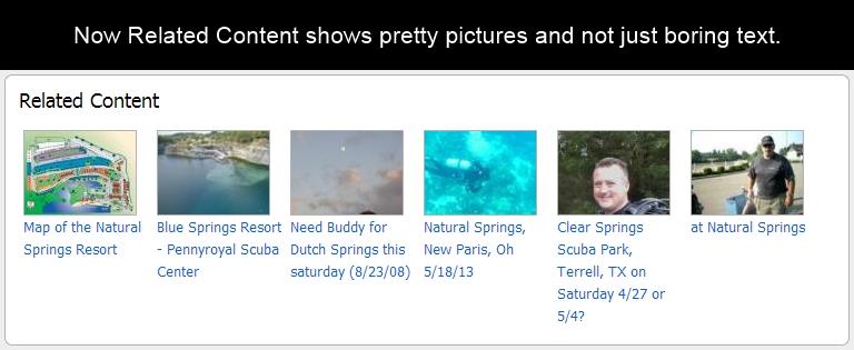Related Content section updated on DiveBuddy