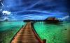 Pier to resort in Maldives