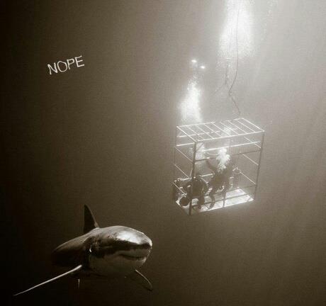 Shark cage - except change "nope" to "hell yeah!"
