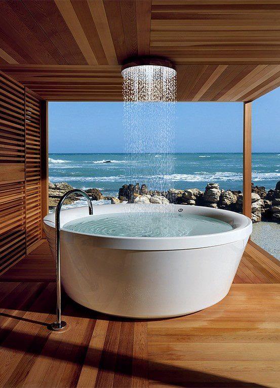 It’s Friday! You deserve a nice hot tub on the beach.