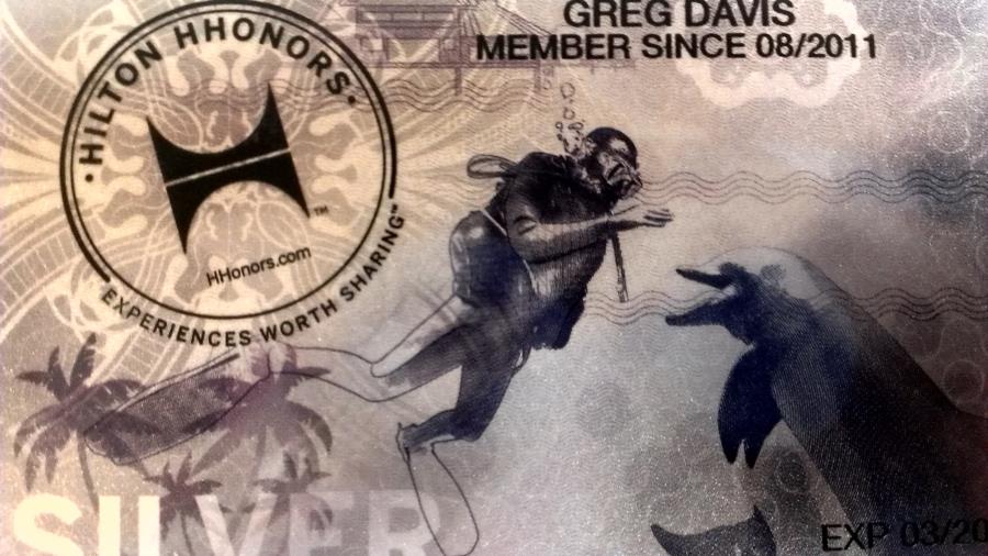 Hilton Honors Scuba Diver and Dolphin Membership Card