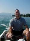 On boat in Lake Geneva, Switzerland.