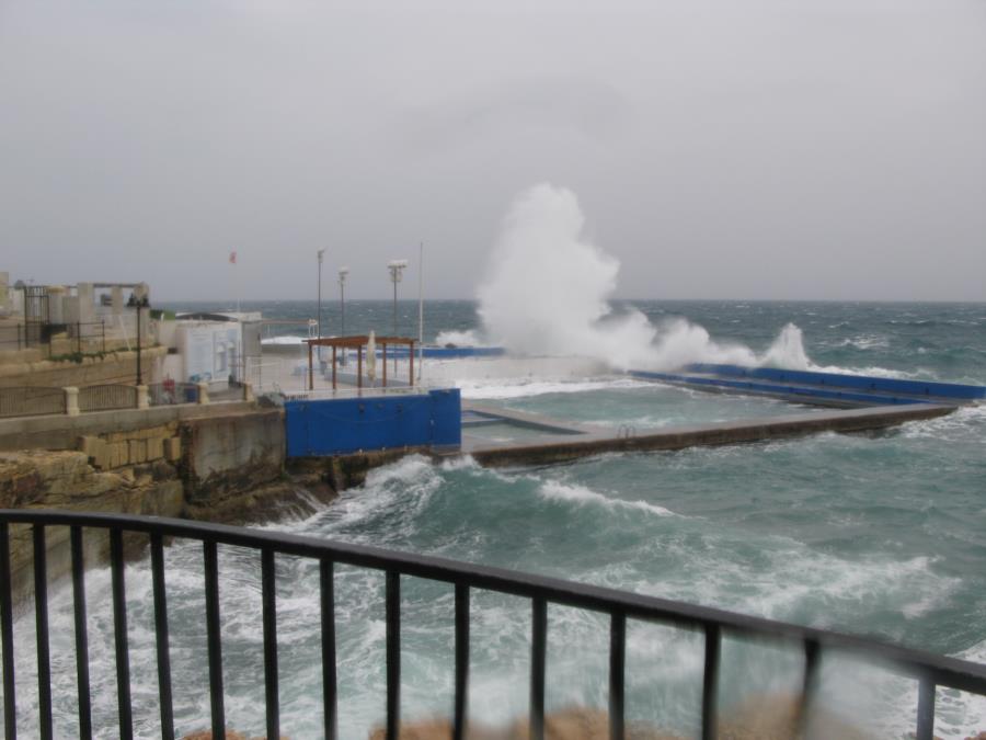 sliema malta, a windy day