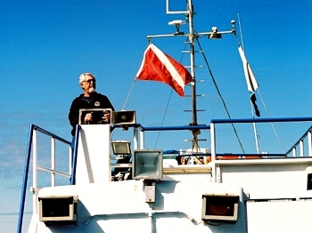 Captain Ted on my favorite dive boat, The Spectre.