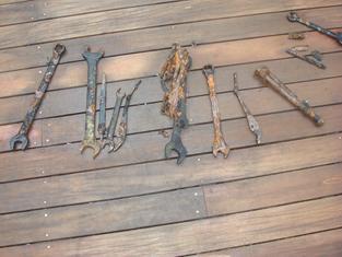 Tools recovered from shipwreck