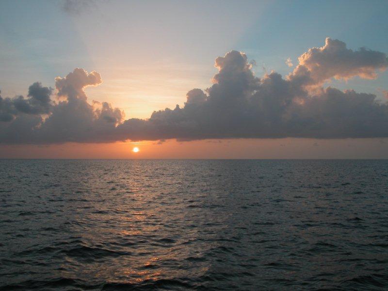 Sailing into the sun set