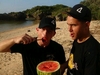 one of the best things to do after diving...BBQ and watermelon