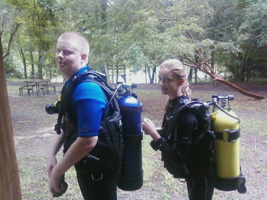 Newly Cert divers @ Manatee Springs,Fl