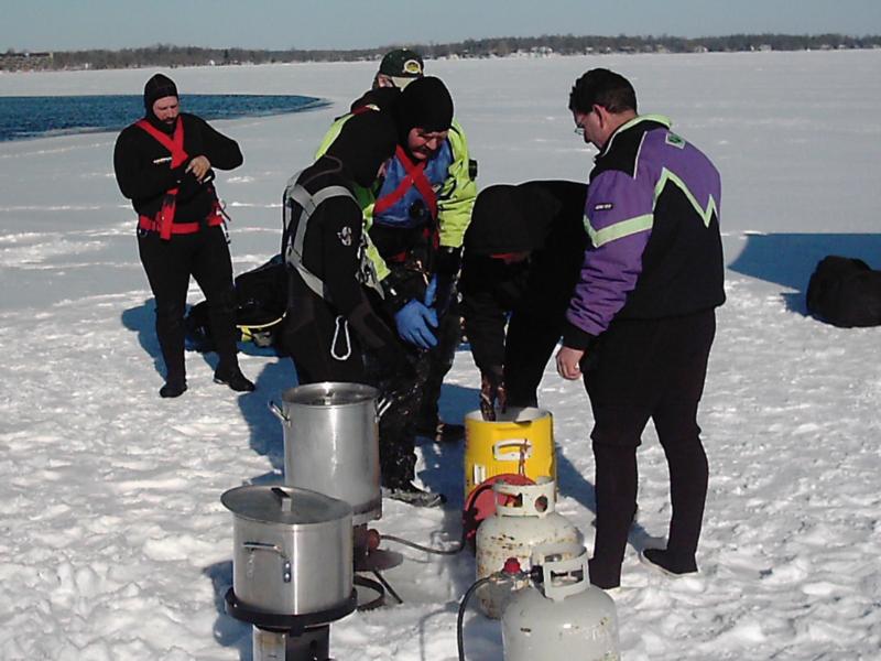 First assisted Ice dive  (Line tender)