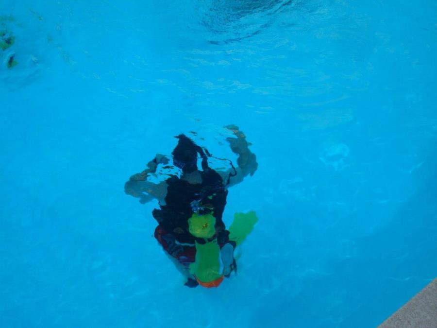 My first time underwater!