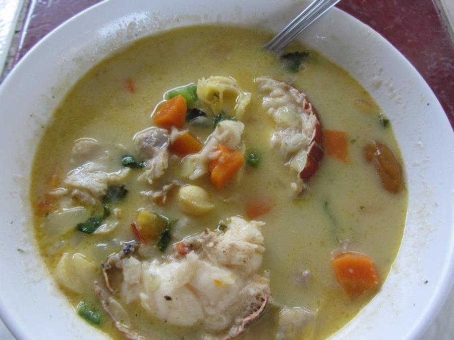 Seafood Soup at Nardo’s in Roatan