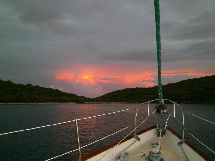 Sunset cruising in St Thomas