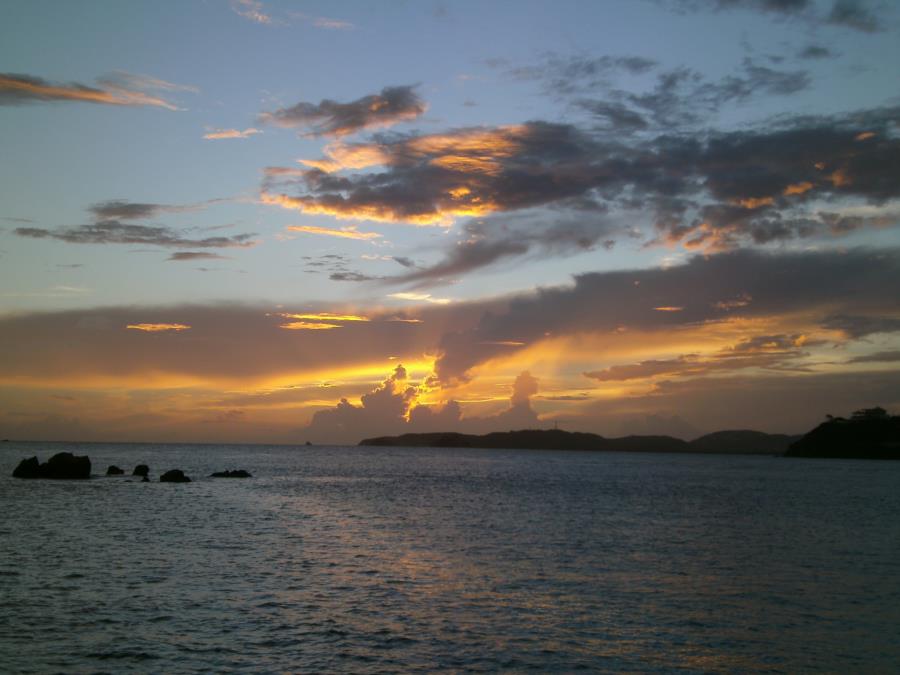 Sunset cruising in St Thomas