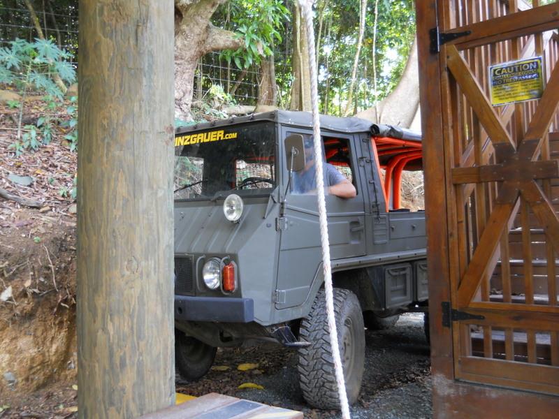 vehicle to go up mountain to zipline - st thomas