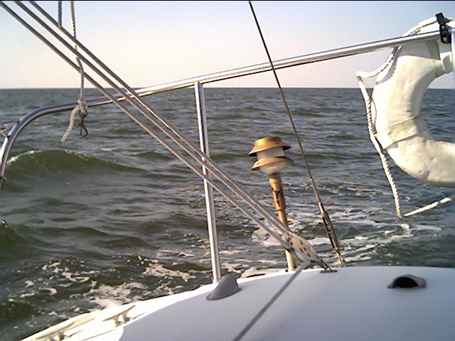 Tortuga under sail