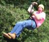 Zip lining away like Bond, James Bond 007 - courtesy Hacienda Pozo Azul, Costa Rica.