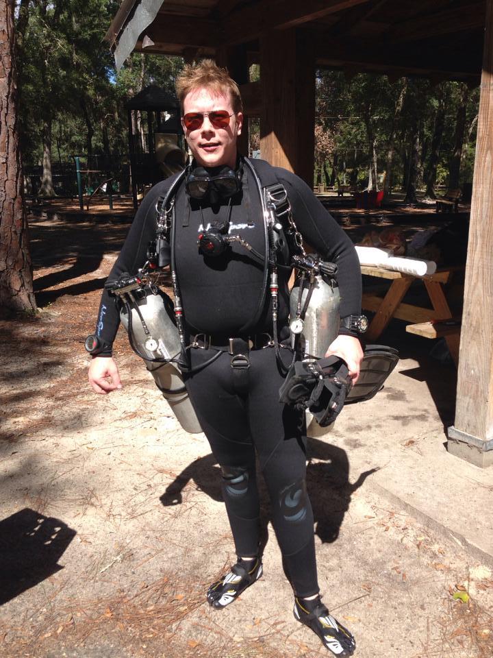 Me all geared up at Manatee Springs