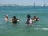 Greg, Chuck and Christal getting ready to dive radio island NC