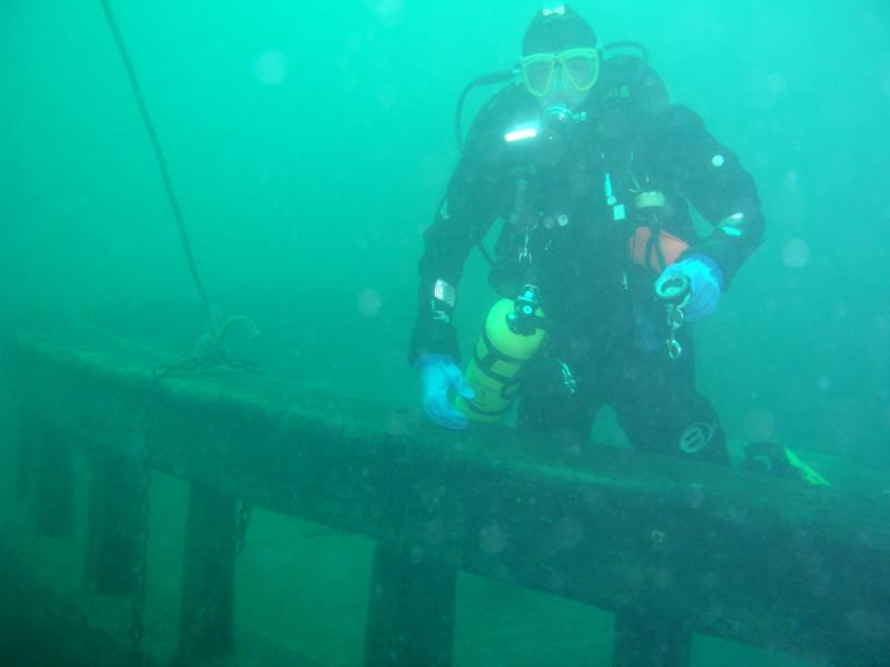 My Buddy Jared on the Vienna at WhiteFish Point in Lake Superior