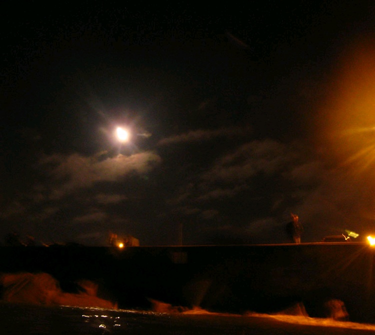 View after night dive at Breakwater