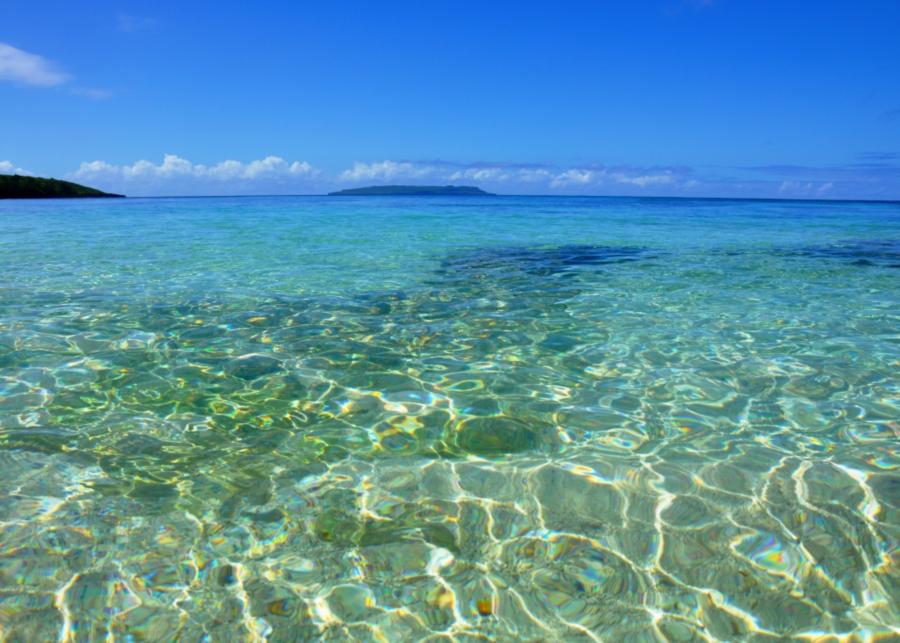 Crystal waters at Tinian Island