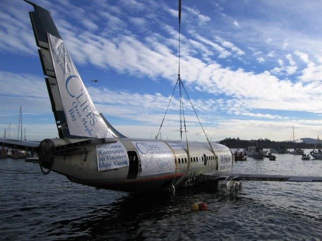 Swinging off of barge 4