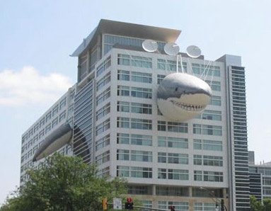 Shark attacks skyscraper, news at 11.