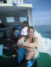 On dive boat in Bahamas