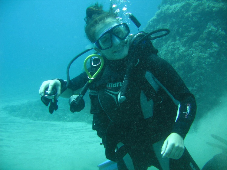 Diving in Santorini, Greece