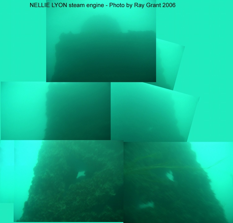 Steam engine on the NELLIE LYON wreck