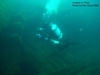 Diver on the CHARLES S. PRICE wreck in Lake Huron
