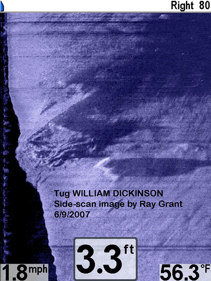 Tug WILLIAM DICKINSON side scan image