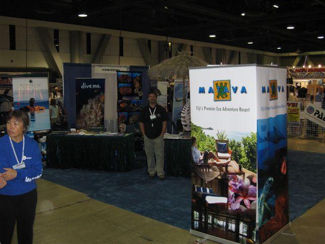 Richard on Matava stand at Scuba Show 2009