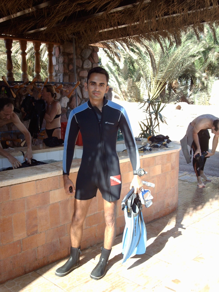 Before my first dive in dahab