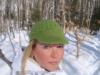 Snowshoeing at the cottage, Laurentians, Quebec.