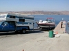 Truck, camper & boat at the lake, Next is BAJA!