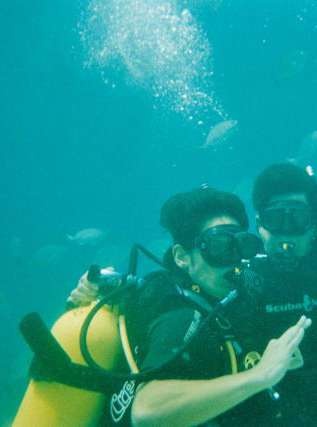 One of my first dives on my OW certification!