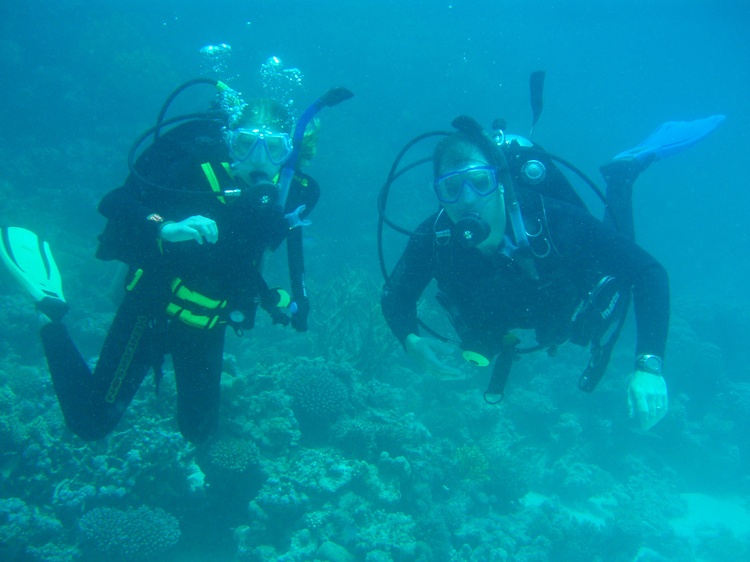 Rylie (my daughter) and I in the Red Sea