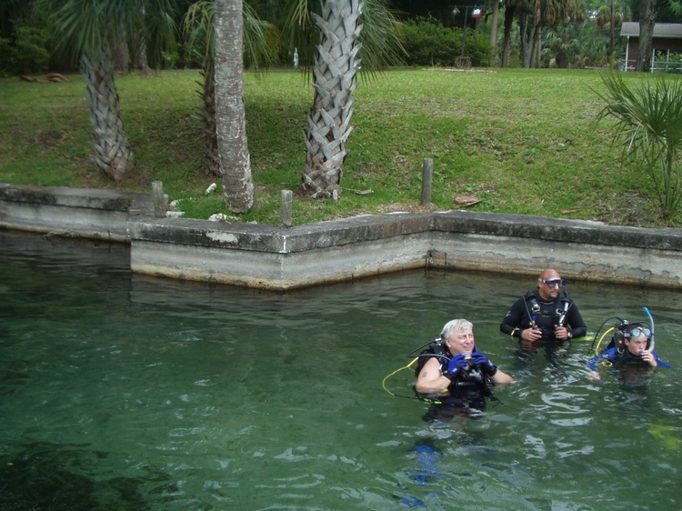 Just after jumping off the boat at Crystal River