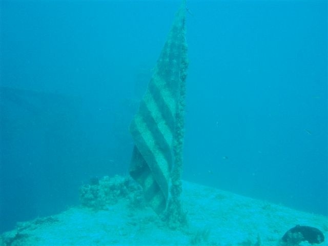 Flag on USS Spiegel Grove. The Keys