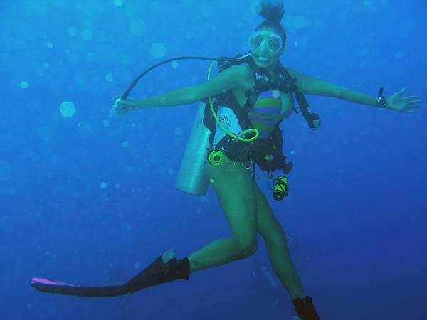 Valentina diving in Grand Cayman Oct. 09