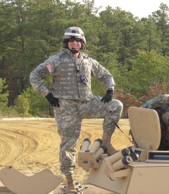 Gypsydiver on top of an ASV at Ft Dix, NJ