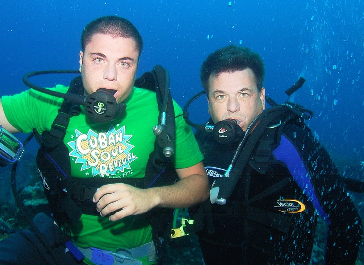 My son and I Belize 2006