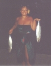 Josette with Bonito caught in Tahiti