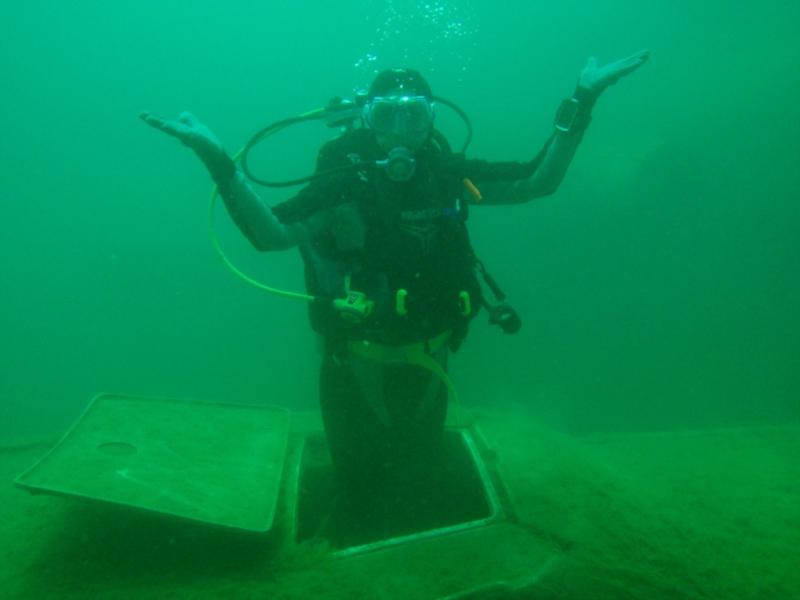 Gilboa Quarry - coming out of a boat