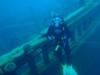 Me on the Arabia wreck in Tobermory Ontario, Canada
