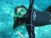 My daughter in FL where we swam with manatee